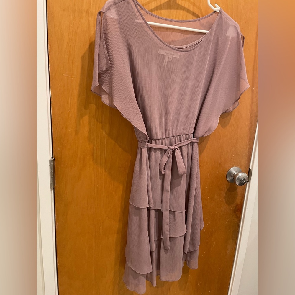 Max and Cleo Tiered Belted Dress